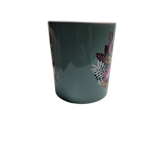 Disney Stitch Ceramic Mug 14 Oz "Weird But Cute" Tropical Floral Design - Picture 3 of 9